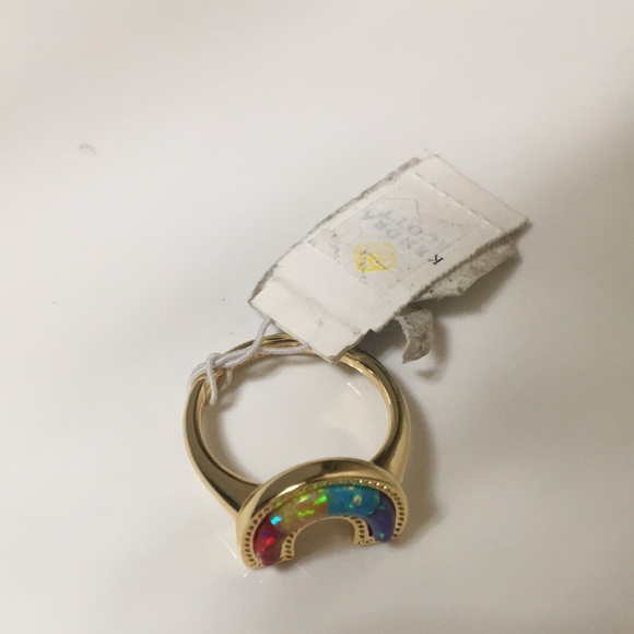 Kendra Scott The Rainbow Gold Band Ring in Primsary Colored Opal NWT SIZ… - Picture 3 of 6